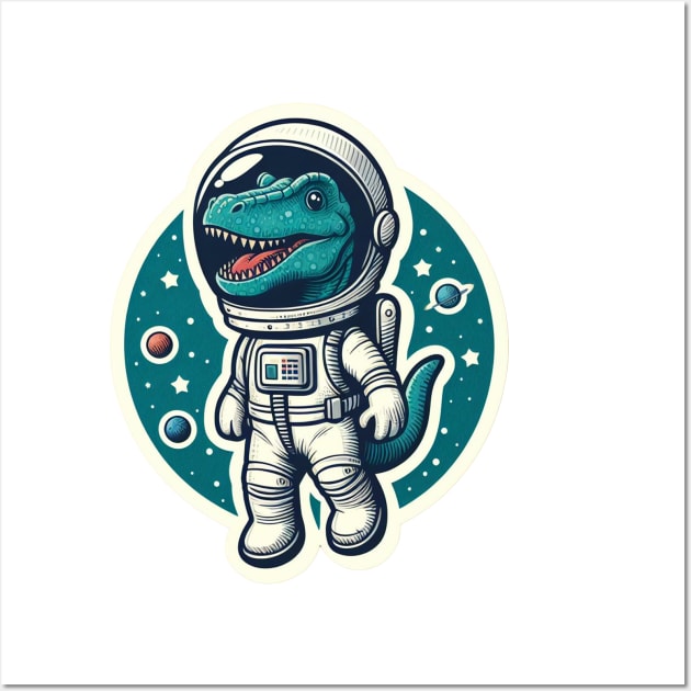 Space Dinosaur Meme Wall Art by dinokate